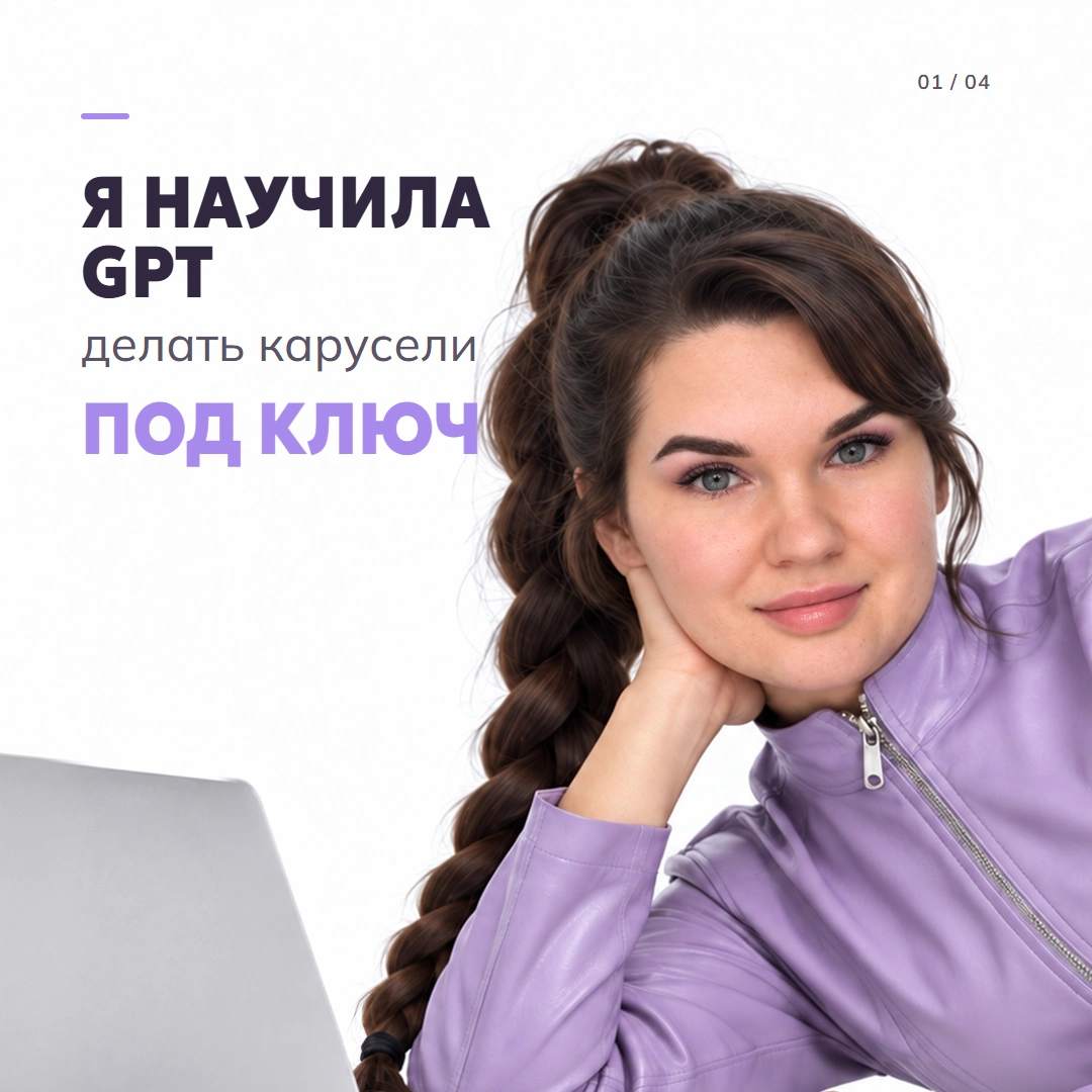 Карусель «GPT под ключ», слайд1: реальный текст и оформление